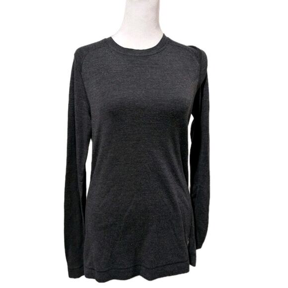 Smartwool Baselayer Top Women's Size Medium Merino 250 Wool Charcoal Warm Shirt - Picture 1 of 11